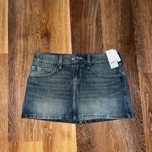 Madewell Dark Blue Denim Mini Skirt